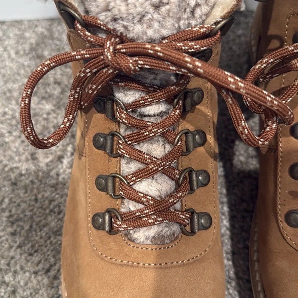 Avellani Brown Faux Fur Lined Boots Super Soft - Size 39 (8.5)